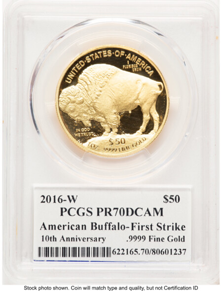 2016-W Proof Gold Buffalo 1 oz FS Ed Moy 70 PCGS
