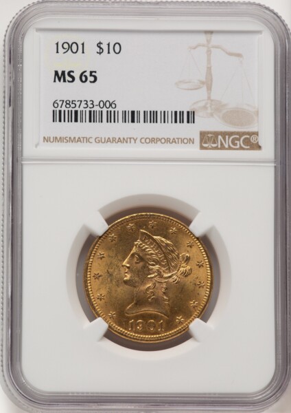 1901 $10 65 NGC