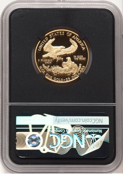 1997-W Proof Gold Eagle 1/2 oz Anna Cabral Prestige Treasurer Series Blk Core 70 NGC