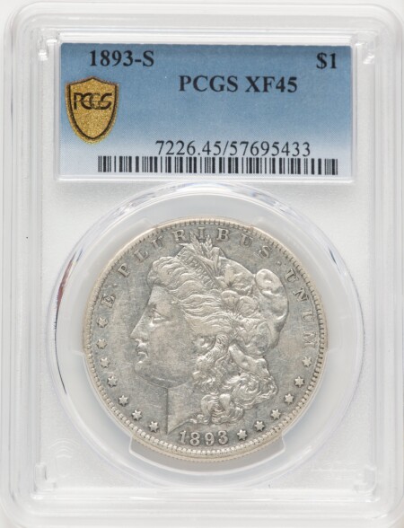 1893-S S$1 PCGS Secure 45 PCGS