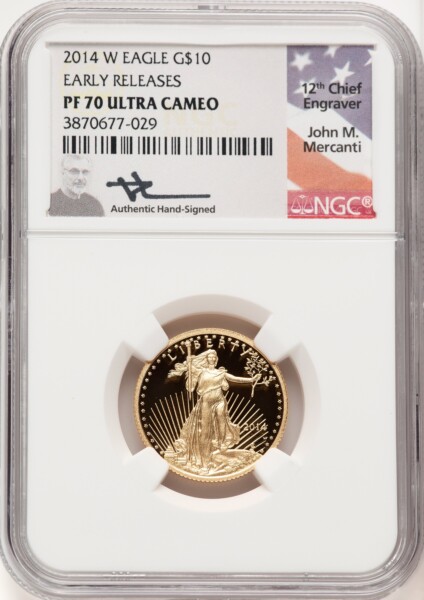 2014-W $10 Quarter-Ounce Gold Eagle, First Strike, PR DC 70 NGC