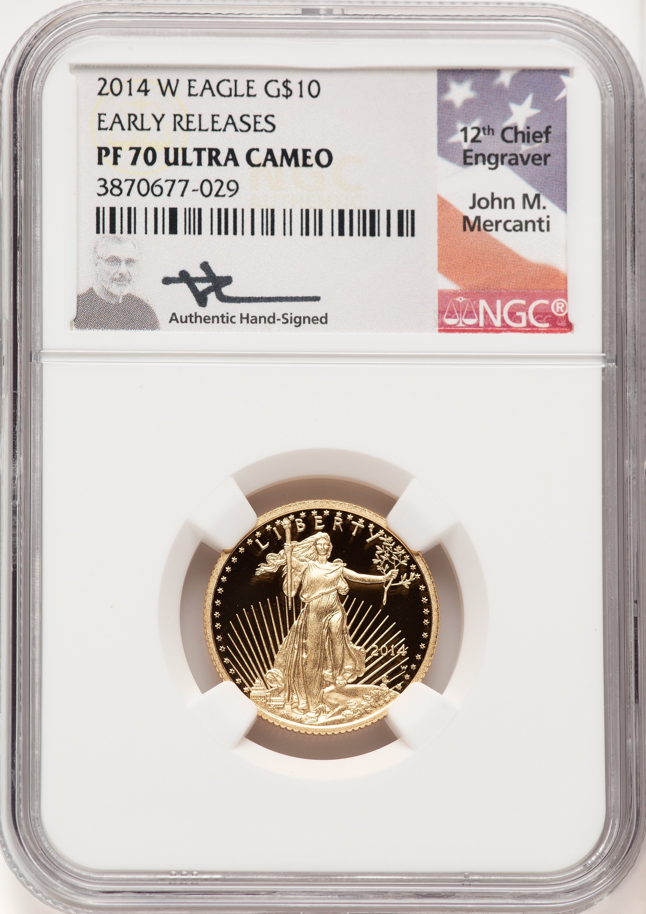 2014-W $10 Quarter-Ounce Gold Eagle, First Strike, PR DC 70 NGC