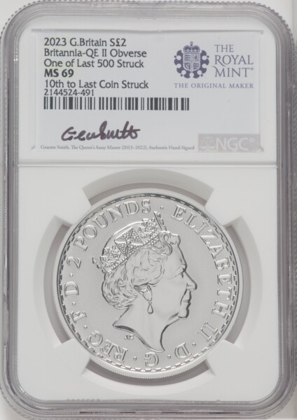 2023 G.B. S2 BRITANNIA 2 COIN KING AND QUEEN SET #10 69 NGC