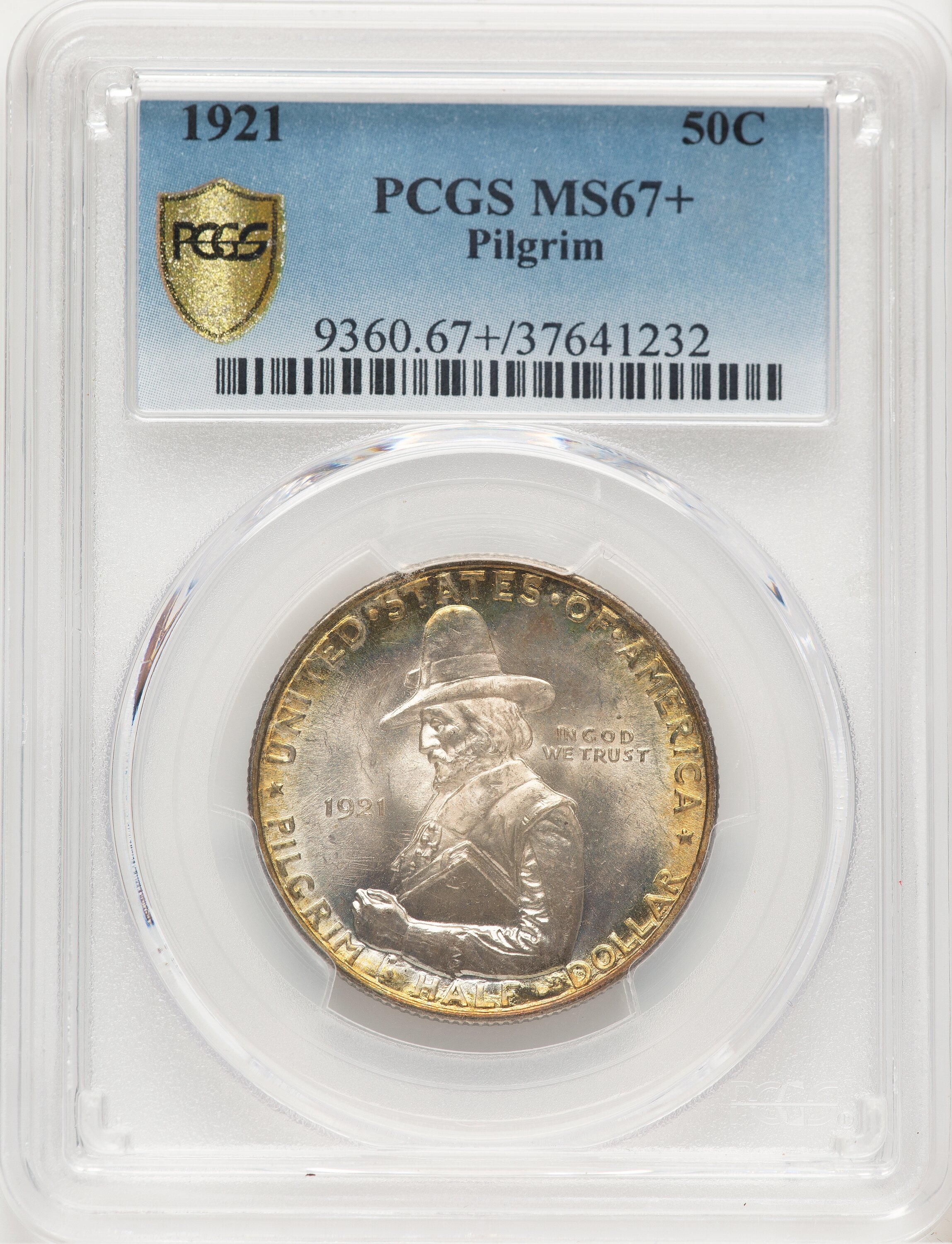 1921 50C Pilgrim, MS PCGS Secure PCGS Plus 67 PCGS