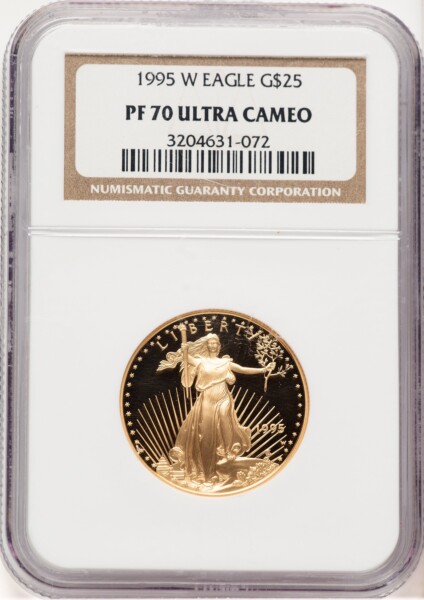 1995-W Proof Gold Eagle 1/2 oz Brown Label 70 NGC