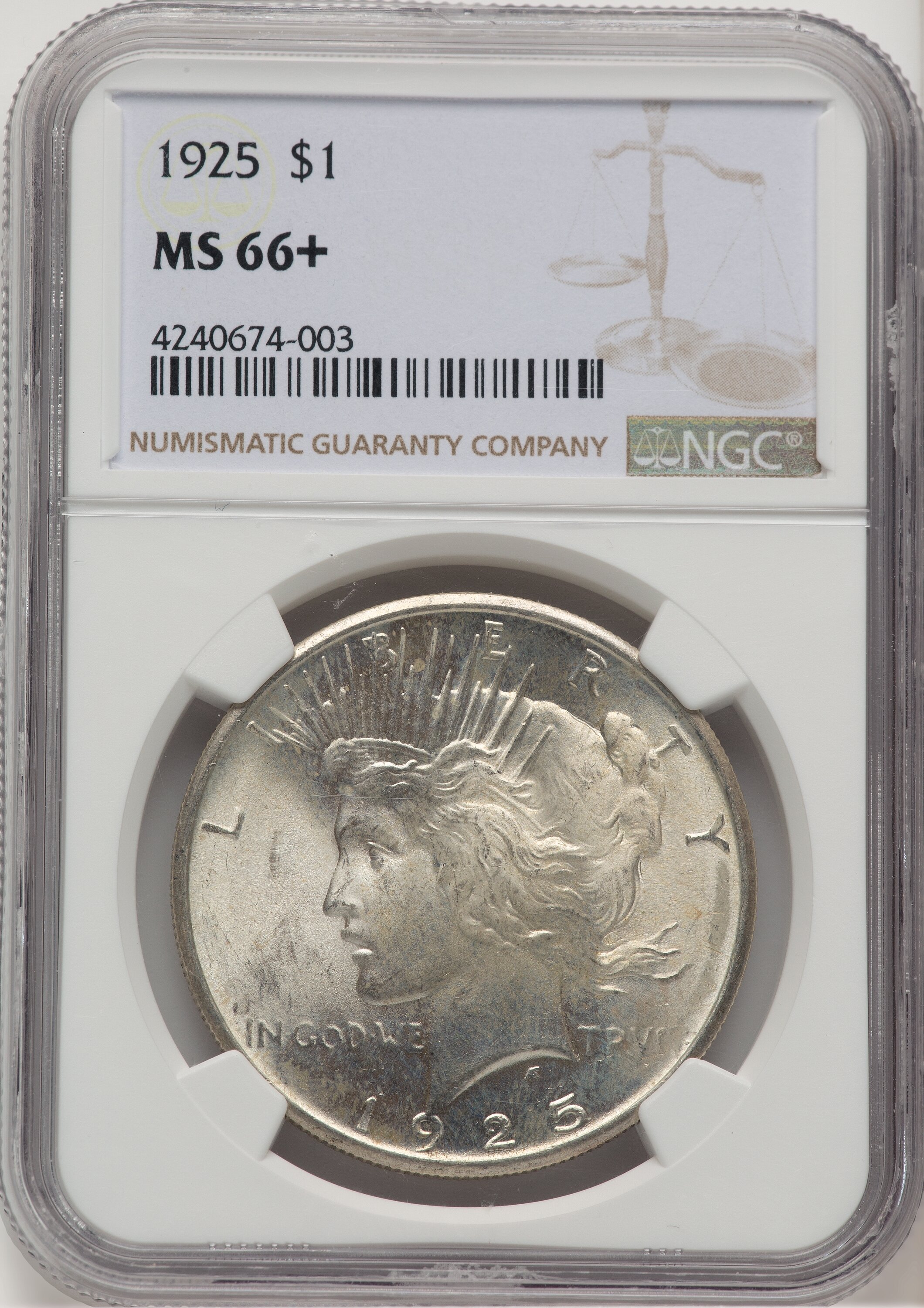 1925 S$1 NGC Plus 66 NGC