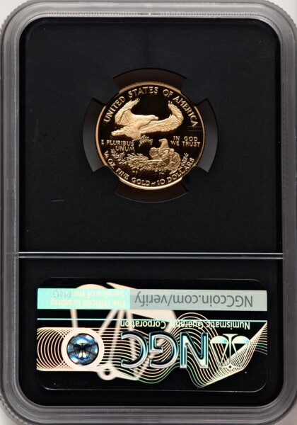 2002-W $10 Quarter-Ounce Gold Eagle, DC Miles Standish 70 NGC