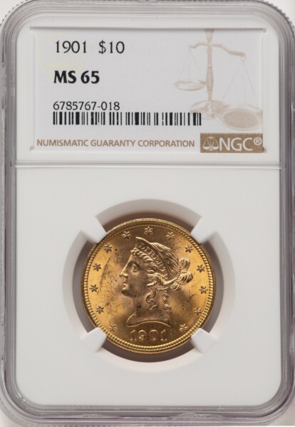 1901 $10 65 NGC