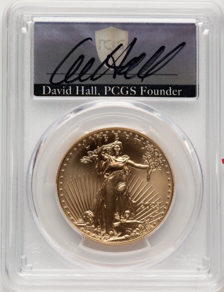 2023-W Burnished Gold Eagle 1 oz FDI David Hall 70 PCGS