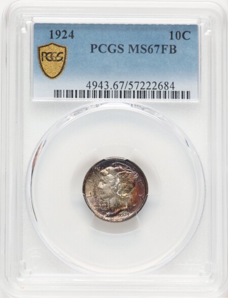 1924 10C, FB PCGS Secure 67 PCGS