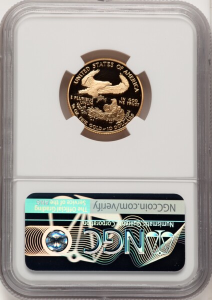 2004-W $10 Quarter-Ounce Gold Eagle, PR, DC John Mercanti 70 NGC