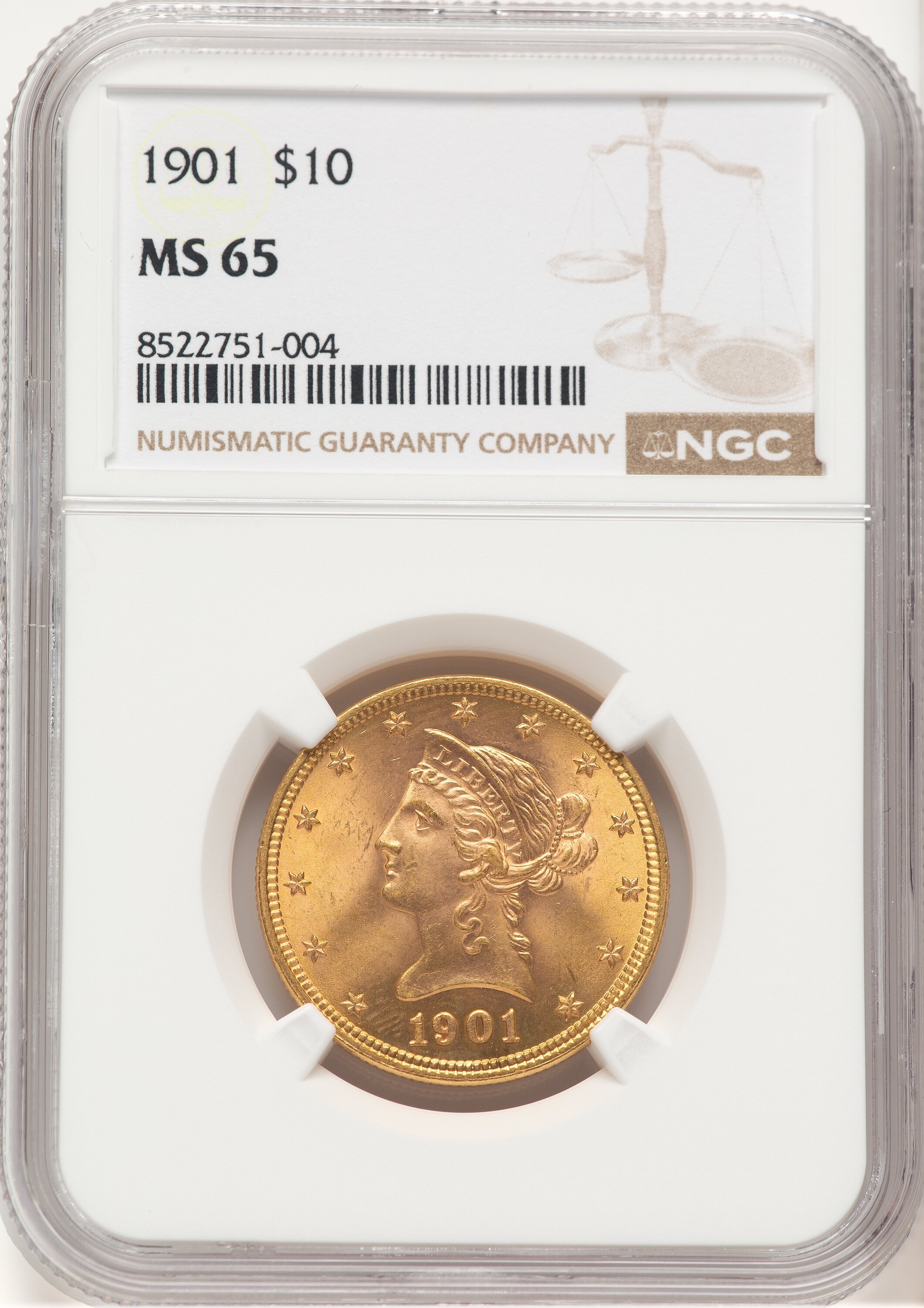 1901 $10 65 NGC