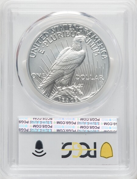 2023 $1 Peace, Advanced Release, MS AR Peace Label 70 PCGS