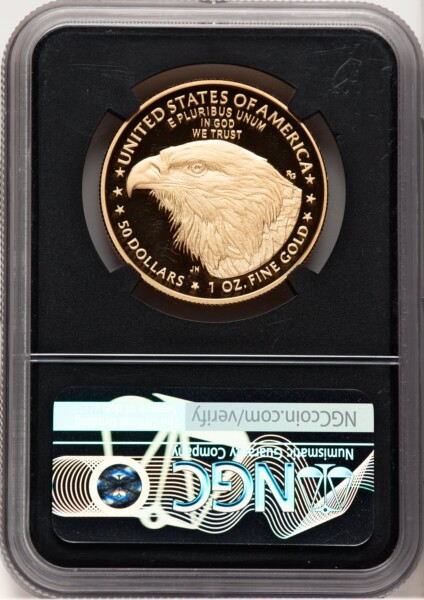 2022-W Proof Gold Eagle 1 oz FDI Anna Cabral Blk Core 70 NGC