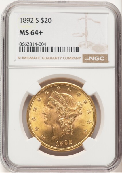 1892-S $20 NGC Plus 64 NGC