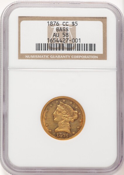 1876-CC $5 58 NGC