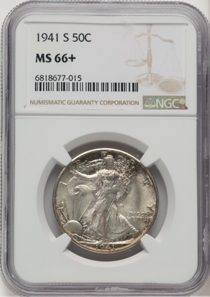 1941-S 50C, MS NGC Plus 66 NGC