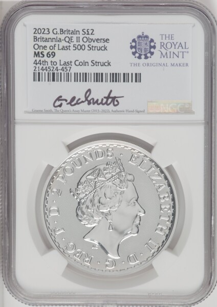 2023 G.B. S2 BRITANNIA-KC III OBVERSE 44TH COIN STRUC. 69 NGC
