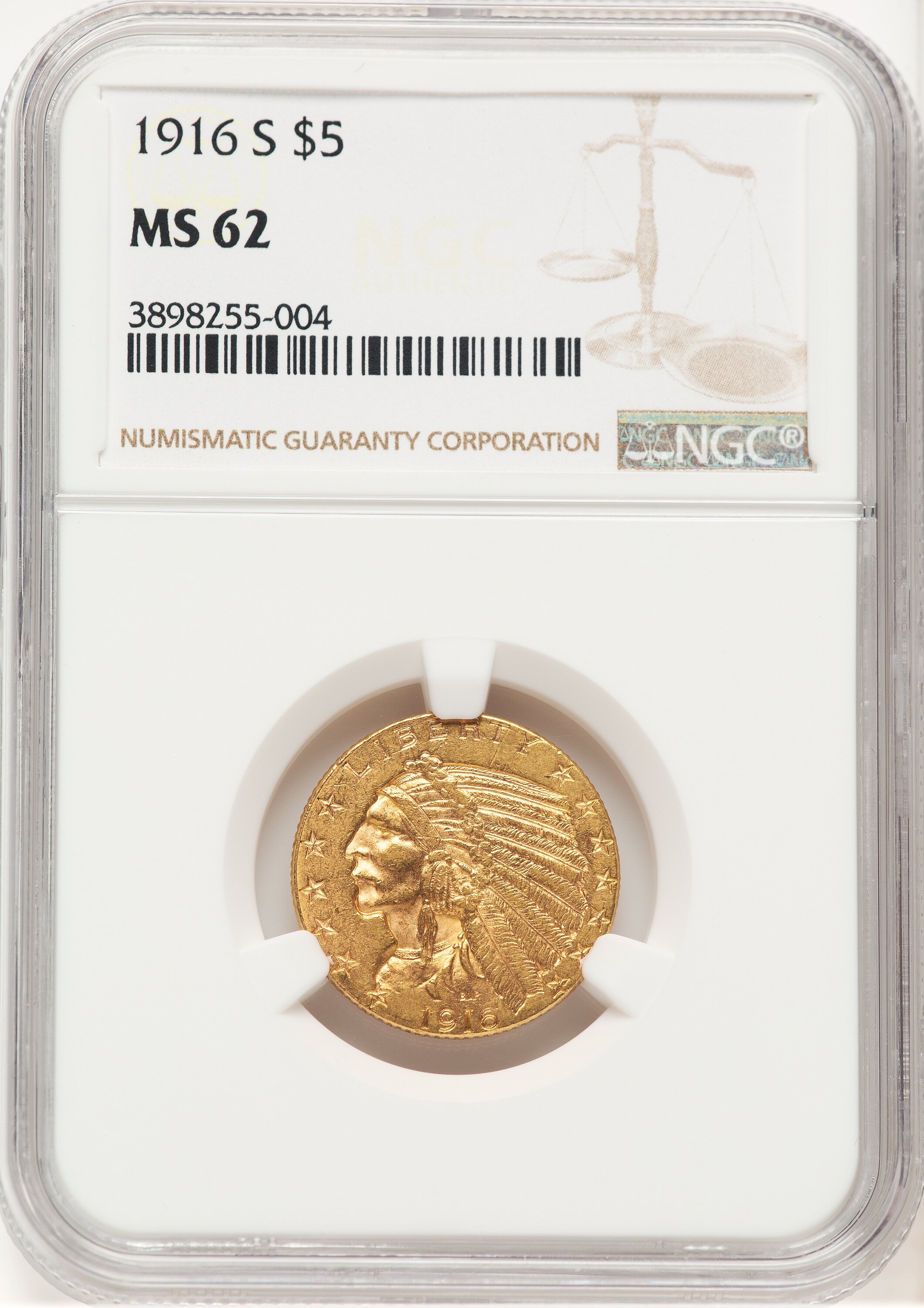 1916-S $5 62 NGC