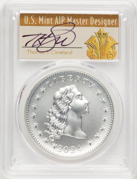 2024-(P) Silver 230th Anniversary Flowing Hair Medal AR Thomas Cleveland Art Deco 70 PCGS