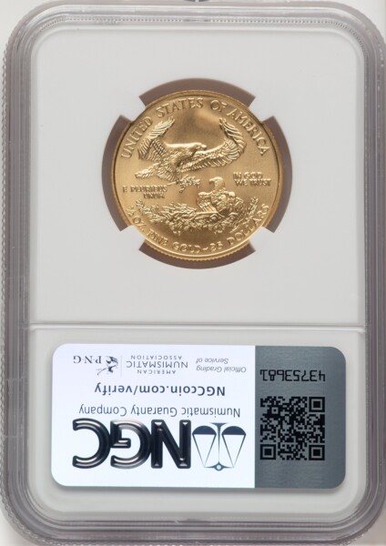 2006-W $25 Half-Ounce Gold Eagle, Burnished, SP Jeff Garrett Red Book 70 NGC