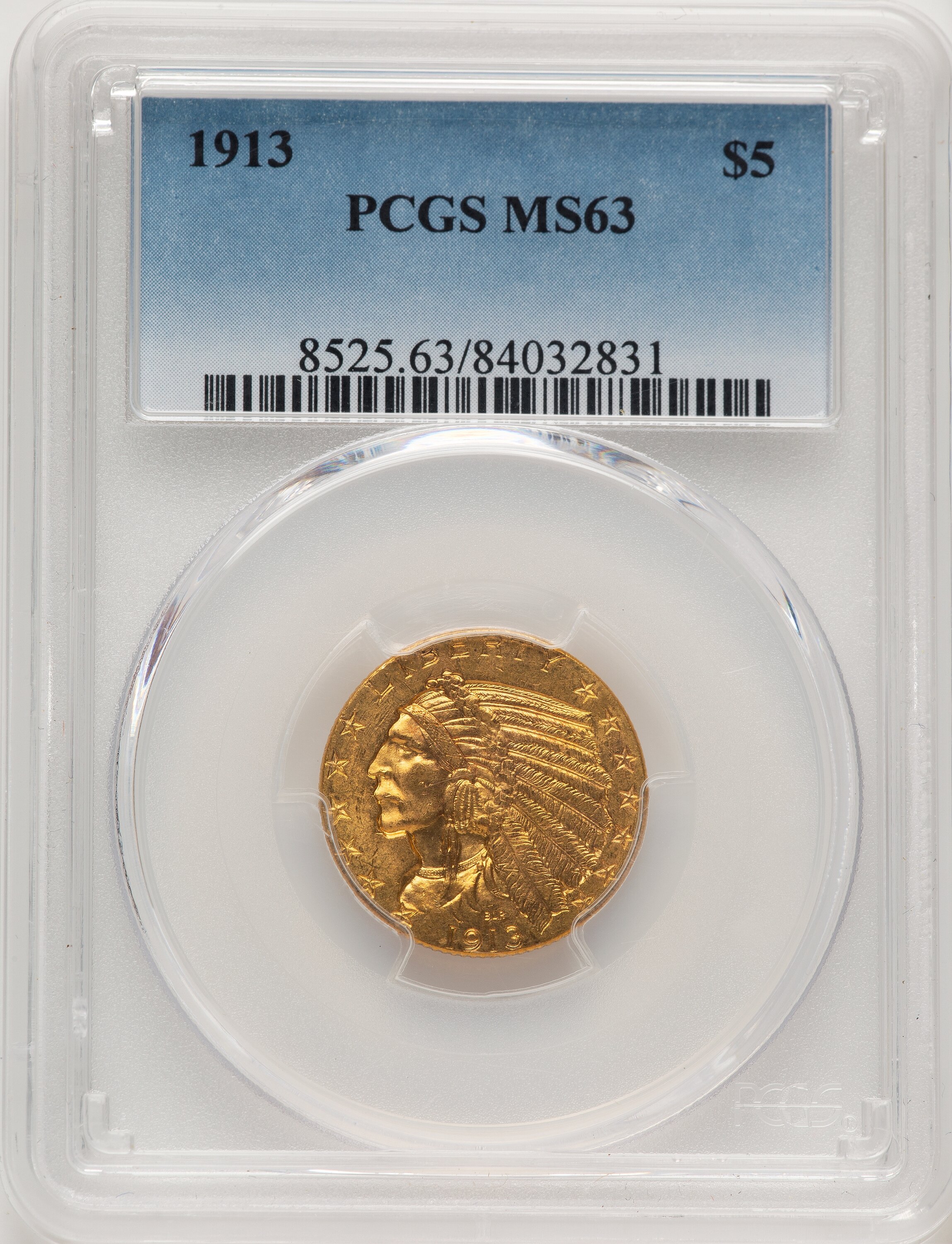 1913 $5 63 PCGS