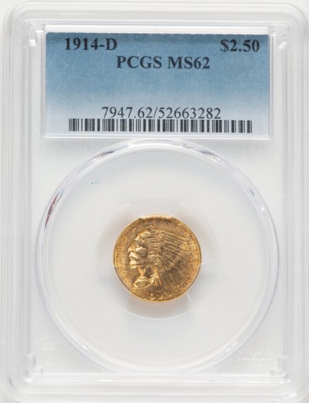 1914-D $2 1/2 62 PCGS