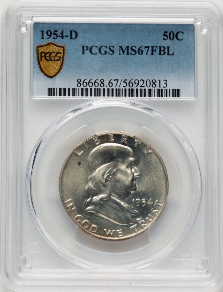 1954-D 50C, FL PCGS Secure 67 PCGS