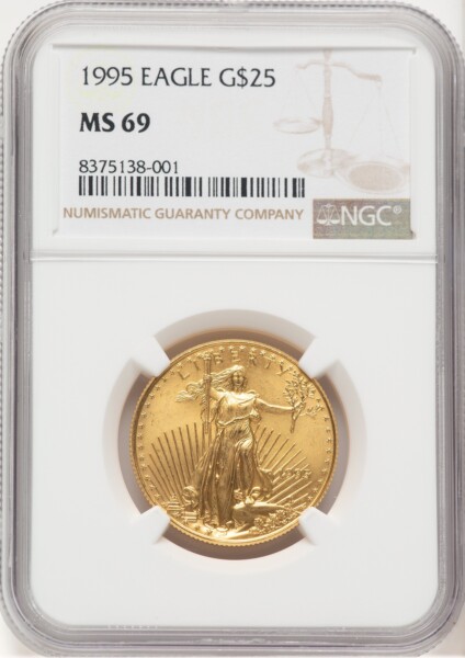 1995 Gold Eagle 1/2 oz Brown Label 69 NGC