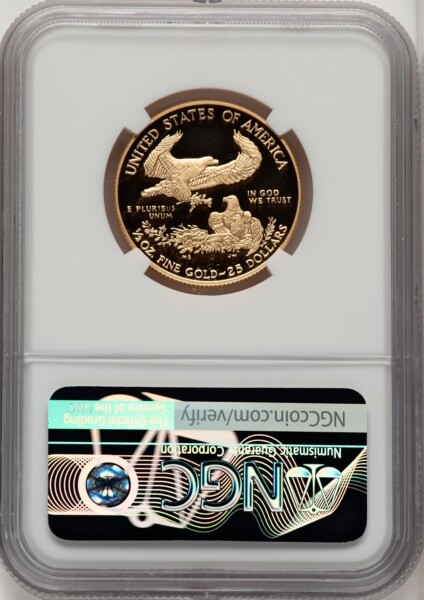 2018-W G$25 Half Ounce Gold Eagle, First Day of Issue, DC FDI 1ST 70 NGC