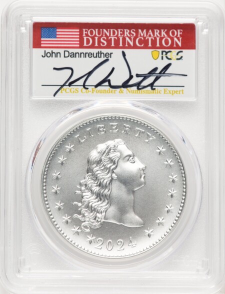 2024-(P) Silver 230th Anniversary Flowing Hair Medal AR John Dannreuther 70 PCGS