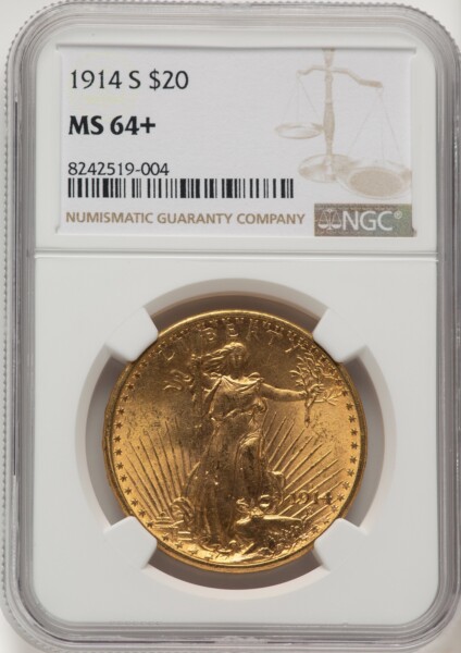 1914-S $20 NGC Plus 64 NGC