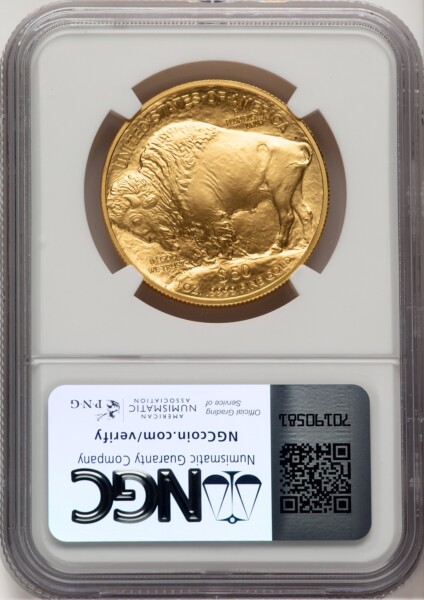 2008-W Burnished Gold Buffalo 1 oz Jeff Garrett Red Book 70 NGC