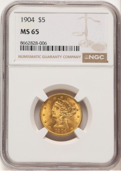 1904 $5 65 NGC