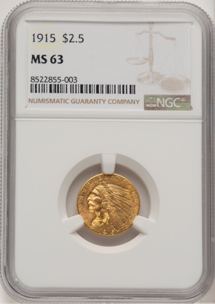 1915 $2 1/2 63 NGC