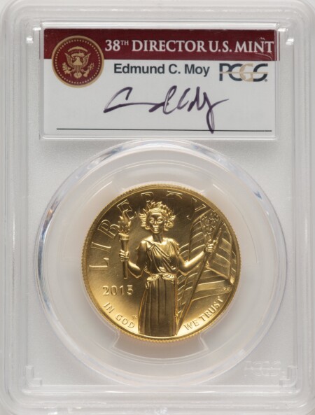 2015-W G$100 American Liberty High Relief FS Ed Moy 70 PCGS