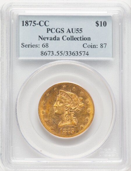 1875-CC $10 55 PCGS