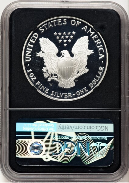 1995-W Proof Silver Eagle 1 oz Anna Cabral Blk Core 70 NGC