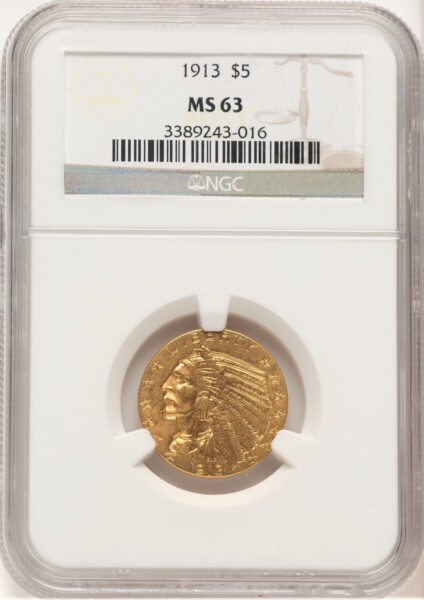 1913 $5 63 NGC