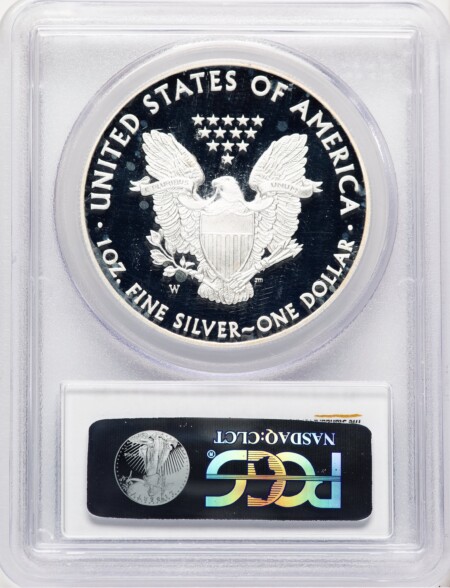 2014-W Proof Silver Eagle 1 oz Blue Gradient 70 PCGS