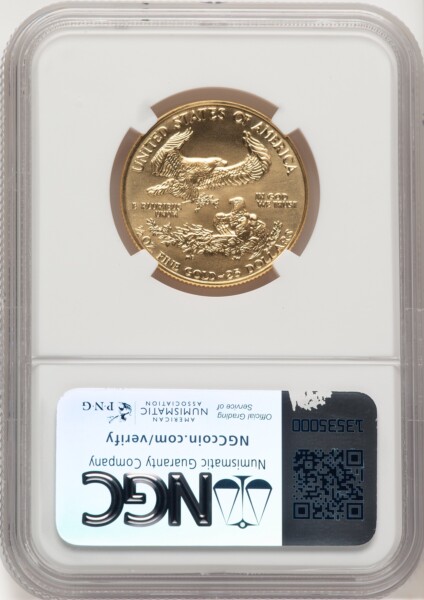 1991 $25 Half-Ounce Gold Eagle, MS 70 NGC