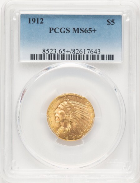 1912 $5 PCGS Plus 65 PCGS