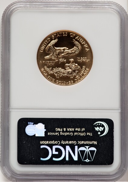 1997 $25 Half-Ounce Gold Eagle, MS Brown Label 70 NGC