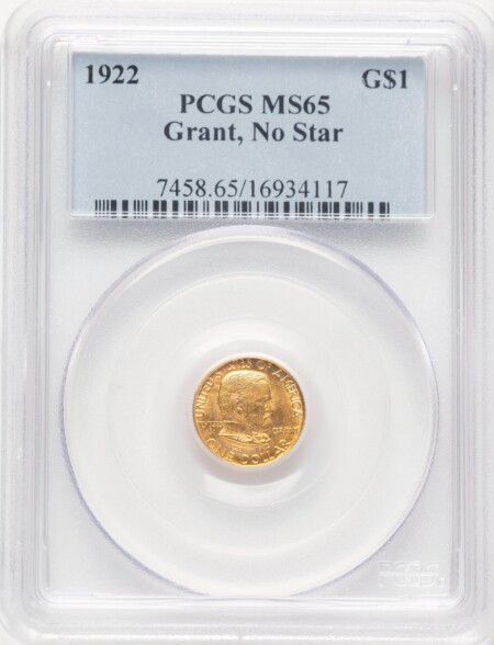 1922 G$1 Grant, No Star 65 PCGS