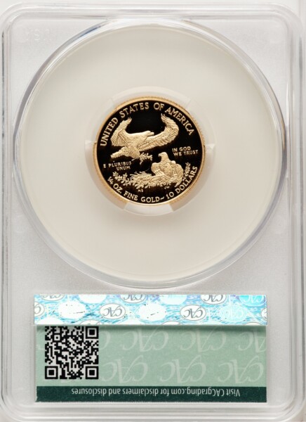 2010-W $10 Quarter-Ounce Gold Eagle, PR DC 70 CACG