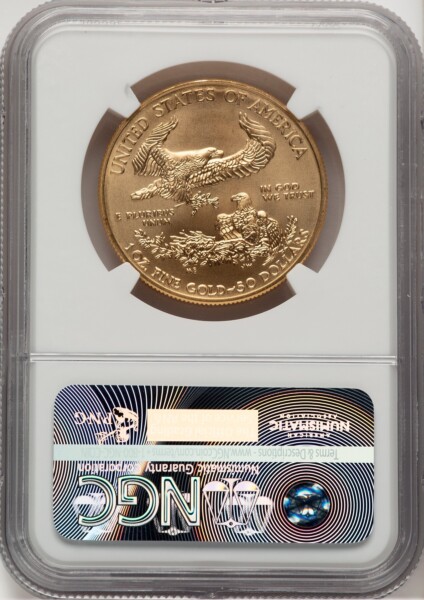 2015-W $50 One-Ounce Gold Eagle, SP 70 NGC