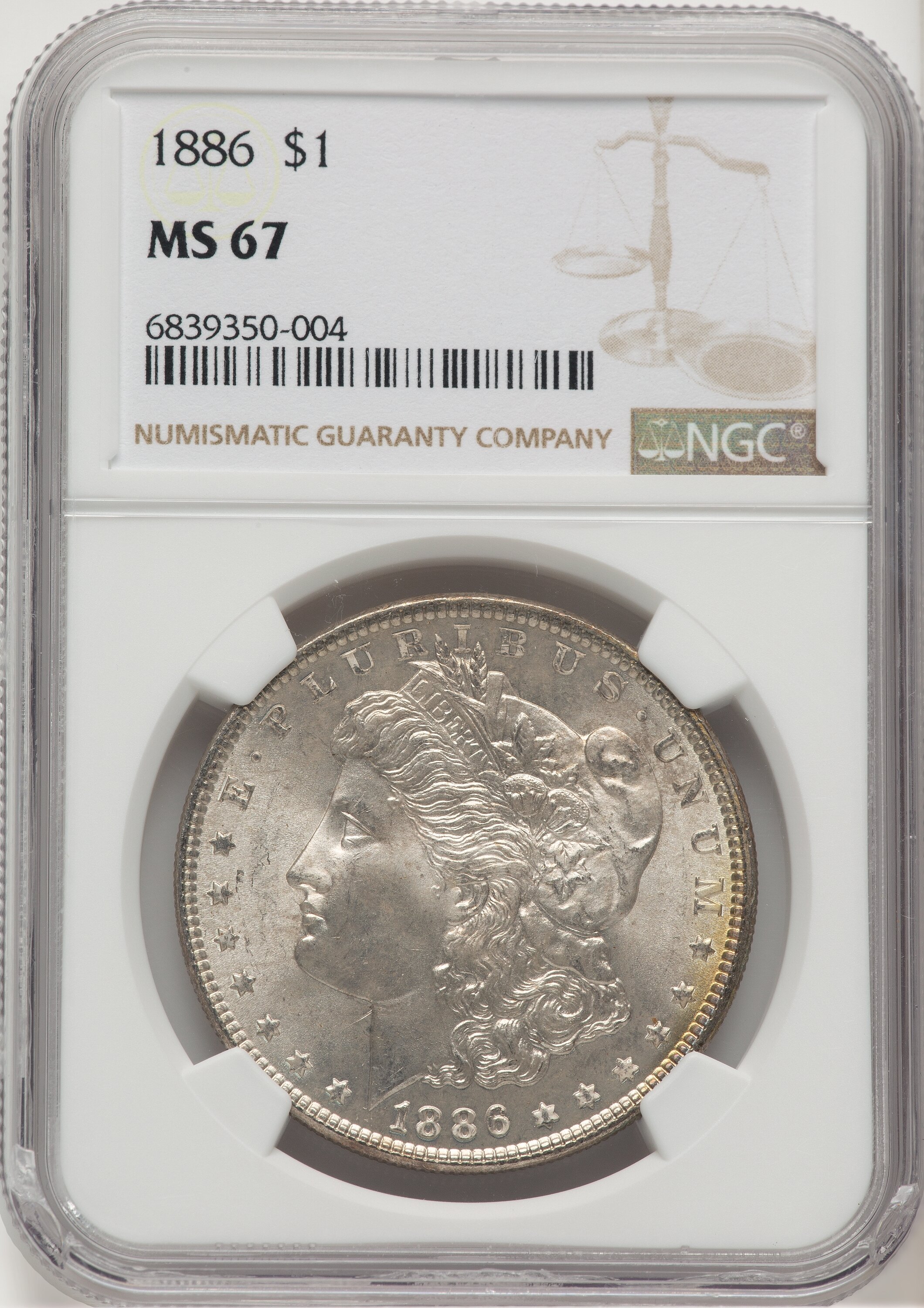 1886 S$1 67 NGC