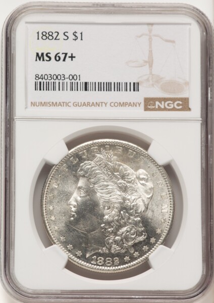 1882-S S$1 NGC Plus 67 NGC