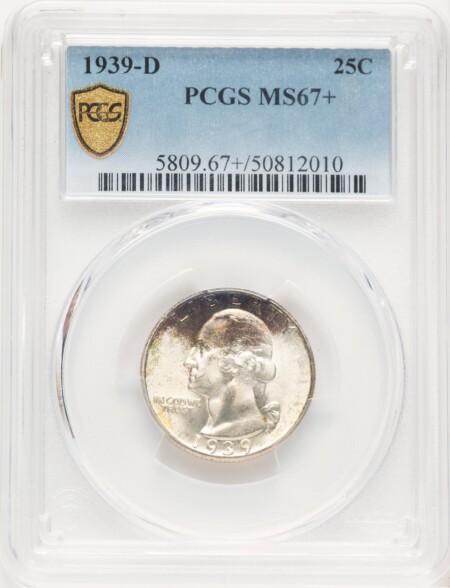 1939-D 25C PCGS Secure PCGS Plus 67 PCGS