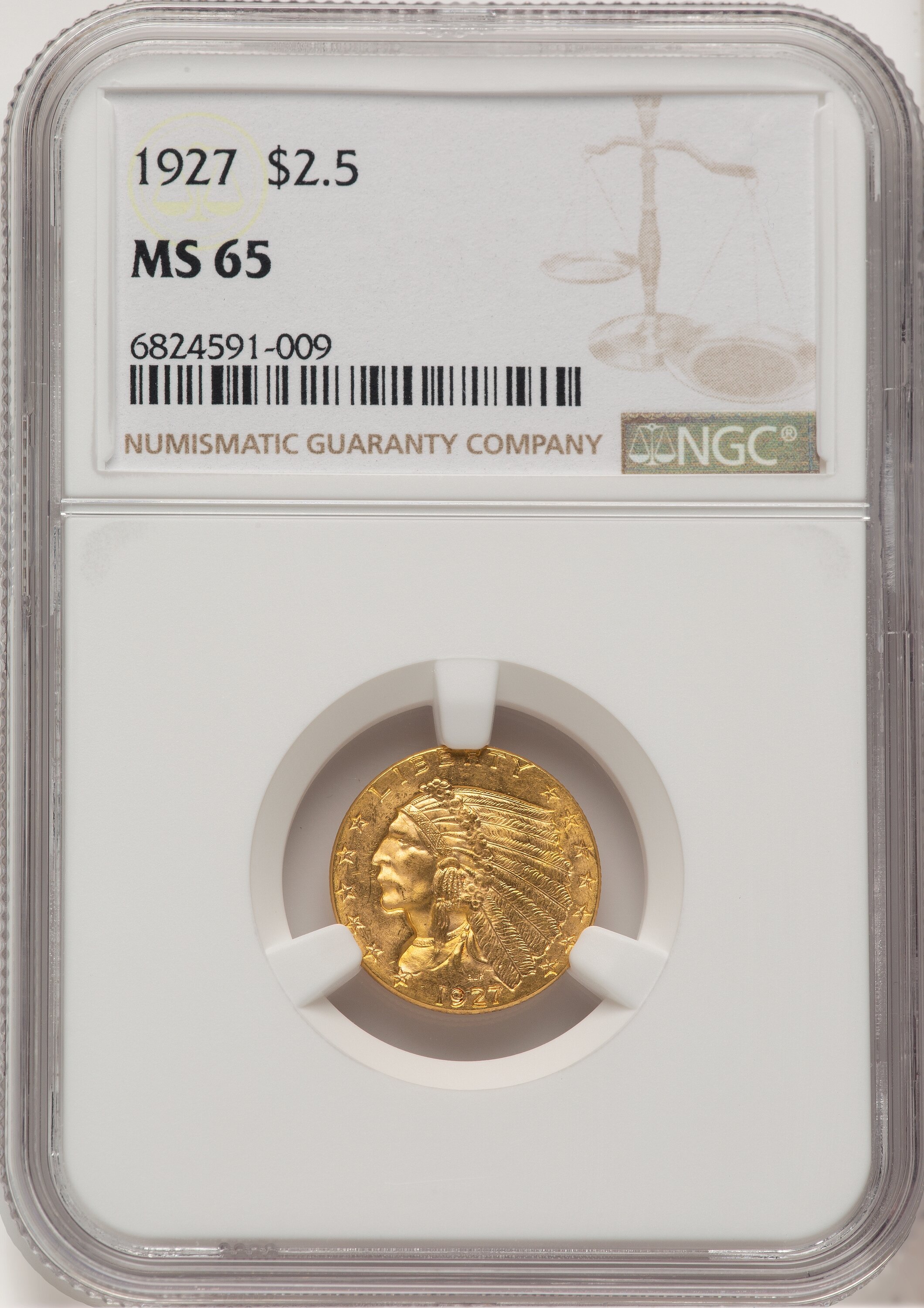 1927 $2 1/2 65 NGC